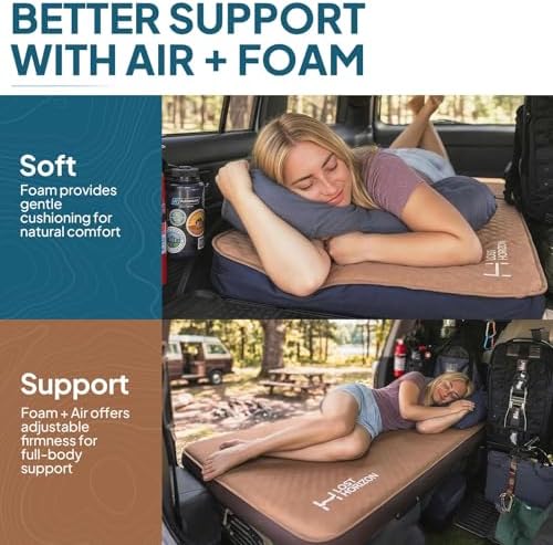 Lost Horizon Option3 Self-Inflating Foam Camping Mattress, Full, 4.5" - Image 3