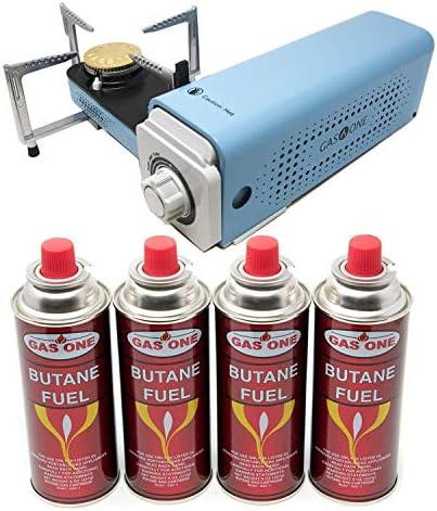Gas One GS-8300 - Camp Stove Compact Butane Stove with Carrying Case - Foldable Portable Stove by GasOne