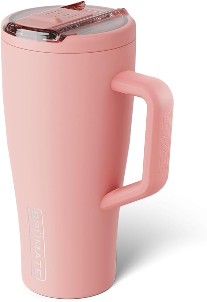BrüMate Era Flip 30oz Tumbler with 100% Leakproof Covered Straw Lid | Hygienic Covered Straw | Insulated Stainless Steel Water Bottle with Handle | Cup Holder Friendly | BPA-Free (Guava) - Image 2