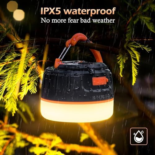 Sinvitron LED Camping Lantern Rechargeable with Remote Control - 1000LM 150H Runtime Tent Light, 5200mAh Water-Resistant Emergency Light for Hurricane Power Outages, Hiking Home - Image 5