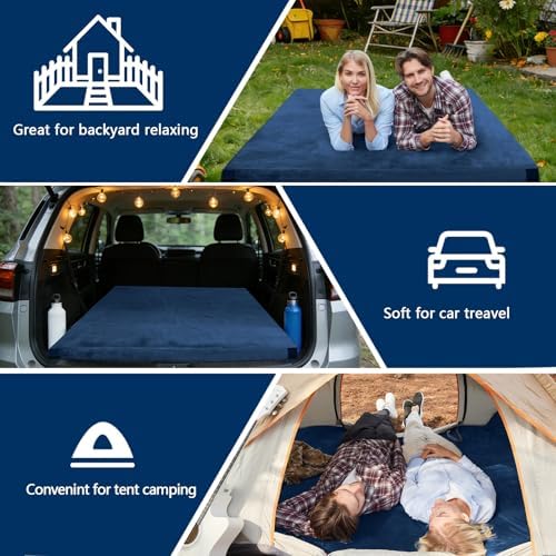 CYMULA Memory Foam Camping Mattress Pad, Sleeping Mat, Portable Roll Up Mattress for Adults, Camping Bed Pads for Sleepover, Car Bed with Travel Bag - Image 2
