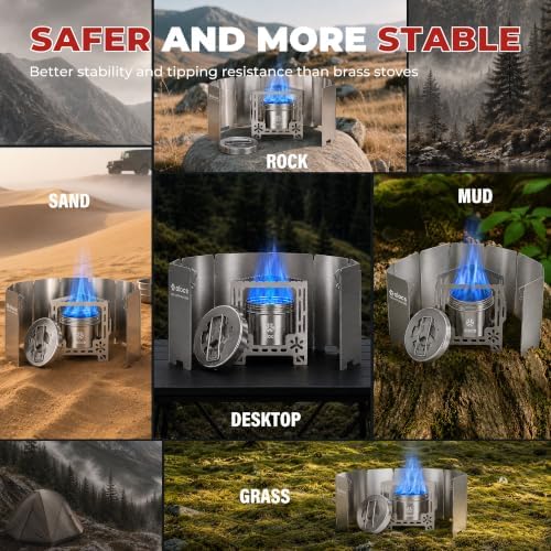 ALOCS 2250W Alcohol Stove Set with Foldable Windscreen & Stand - Image 4