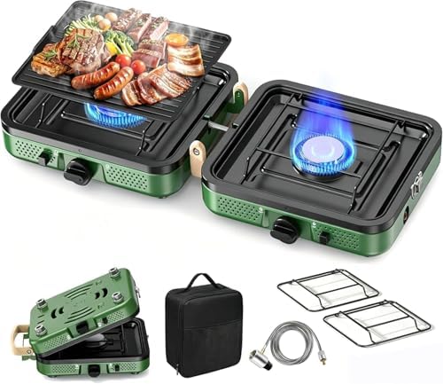 2 Burner Camping Stove,Portable Propane Camp Stove,Folding Gas Stove by Unknown