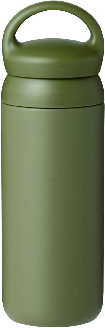 KINTO 21095 Day-off Tumbler, 16.9 fl oz (500 ml), Khaki, Double Wall Vacuum Construction, Hot and Cold Insulation, Water Bottle by Unknown