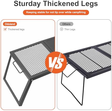 Odoland Portable Folding Charcoal Grills for Outdoor Cooking Bonfire BBQ - Image 5