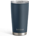 SANDJEST Stainless Steel Tumbler 20 oz, Double Wall Vacuum Insulated Mug with Lid, Travel Coffee Cup for Women Men Friends, Birthday Christmas (Deep Sea Blue) by SANDJEST