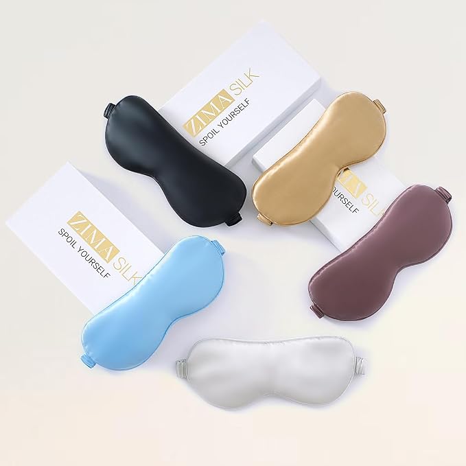ZIMASILK 100% 22 Momme Pure Mulberry Silk Sleep Mask, Filled - Image 7
