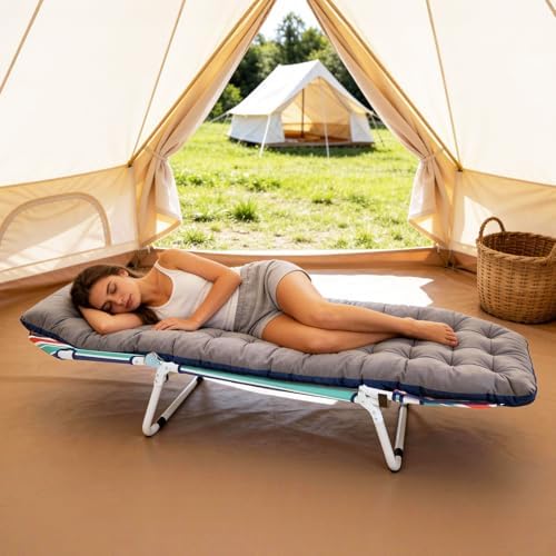 LILYPELLE Folding Camping Cot, Extra Wide Heavy Duty Sleeping Cots - Image 6