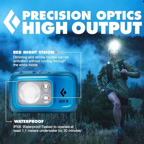 BLACK DIAMOND Spot 400-R Headlamp, Rechargeable, Dimmable, Bright, BD Azul - Image 4