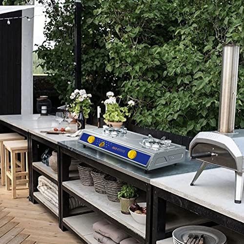 Vivicreate 2 Burner Propane Stove, [20000 BTU] Portable Camping Gas Cooktop with Auto Ignition, Stainless Steel Outdoor Cooker with Regulator & Hose for RV, Backyard, Camping and Emergency Use - Image 4