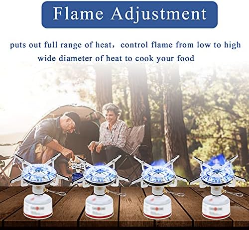 Small Backpacking Stove Portable Camping Stove Burner with Butane Adapter - Image 6