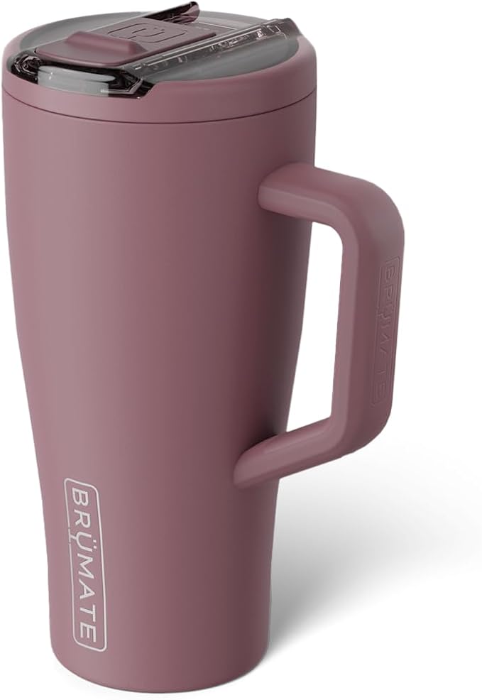 BrüMate Era Flip 30oz Tumbler with 100% Leakproof Covered Straw Lid | Hygienic Covered Straw | Insulated Stainless Steel Water Bottle with Handle | Cup Holder Friendly | BPA-Free (Rose Taupe) - Image 2