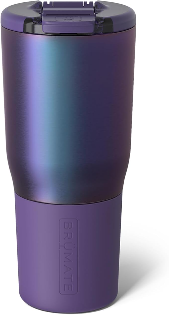 BrüMate Nav 25oz 100% Leak Proof Insulated Travel Tumbler with Magnetic BevLock™ Lid - Double Wall Cup-Holder Friendly Stainless Steel Mug (Dark Aura) by Br%C3%BCMate
