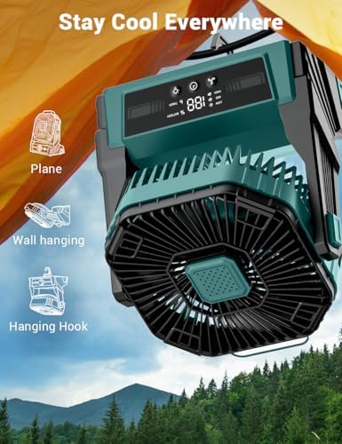 KopBeau 20000mAh Portable Rechargeable Fan, Battery Powered Camping Fan - Image 6