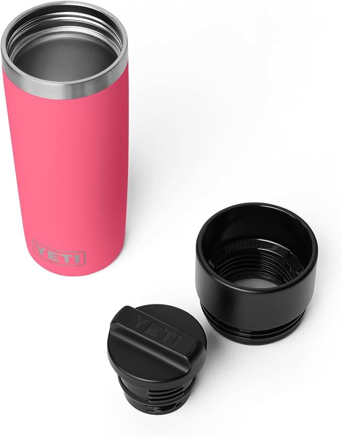 YETI Rambler 16 oz Travel Bottle, Stainless Steel, Vacuum Insulated with Leakproof Commuter Cap, Tropical Pink - Image 3