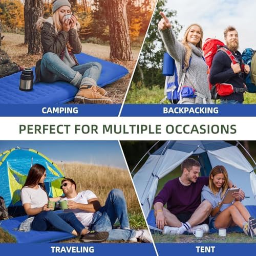 FNARMW Extra Thick Camping Sleeping Pad with Built-in Pillow & Foot Pump - Image 6