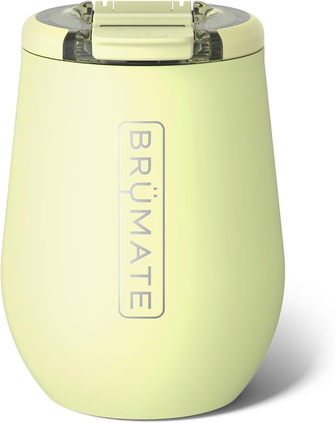 BrüMate Uncork'd 14oz 100% Leakproof Insulated Wine Tumbler | Locking Lid | Insulated Stainless Steel Wine Glass | Perfect For Travel & Outdoors | BPA-Free (Prickly Pear) by Br%C3%BCMate