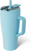 BrüMate Era Flip 30oz Tumbler with 100% Leakproof Covered Straw Lid | Hygienic Covered Straw | Insulated Stainless Steel Water Bottle with Handle | Cup Holder Friendly | BPA-Free (Glacier) by Br%C3%BCMate