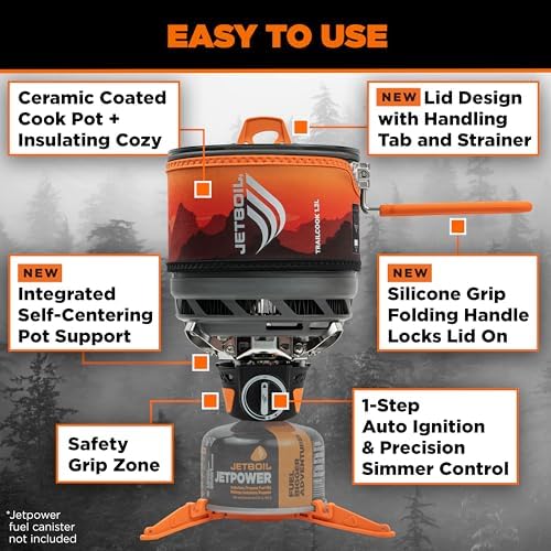Jetboil TrailCook 1.2L Camping and Backpacking Stove Cooking System with Adjustable Heat Control, New for 2026 - Image 5