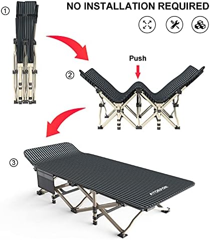 ATORPOK Camping Cot for Adults Comfortable, Tent Folding Cot for Sleeping - Image 4