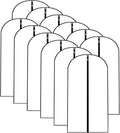 Garment Bags for Hanging Clothes 12 PCS Transparent Waterproof Dustproof by HomeClean
