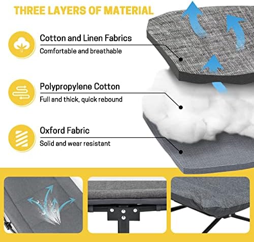ATORPOK Folding Camping Cot for Adults with Cushion and Pillow - Image 4