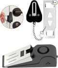 2 Packs Portable Door Stop Alarm & Door Lock, Upgraded Home Security Door by CYANLUX