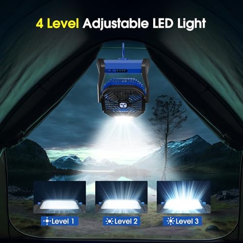 Portable Rechargeable Fan, 20000mAh Cordless Battery Powered Camping Fans - Image 5