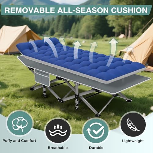 ZENPETIO Folding Camping Cot for Adults, 28" Heavy-Duty Portable Cots Bed - Image 3