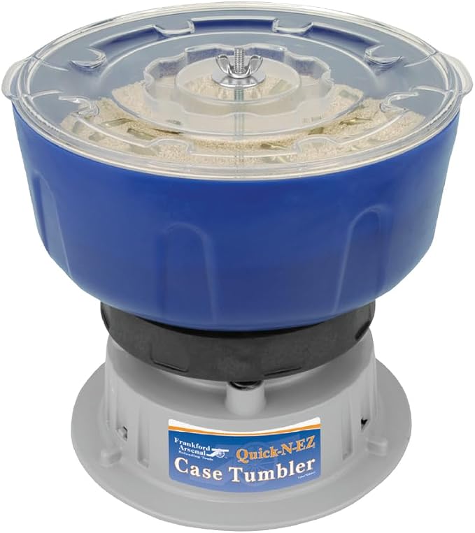 Frankford Arsenal Quick-N-EZ Vibratory Case Tumbler with Clear Viewing Lid and Durable Construction for Reloading, Cleaning and Dry Tumbling Brass Cases by FrankfordArsenal