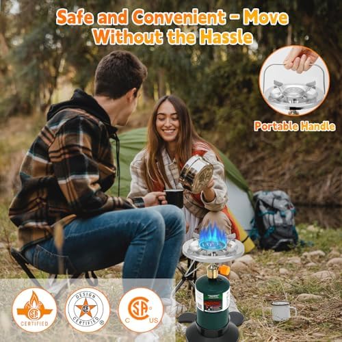 Camping Stove Propane, Portable Backpacking Cooker with Single Burner - Image 6
