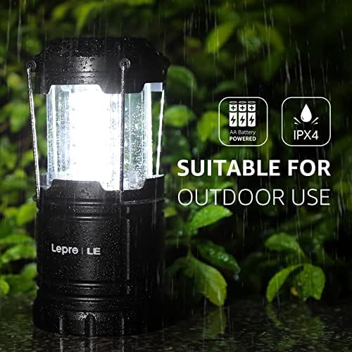 Lepro LED Camping Lanterns Battery Powered, Collapsible, IPX4 Water Resistant, Outdoor Portable Lights for Emergency, Hurricane, Storms and Outages - Image 4