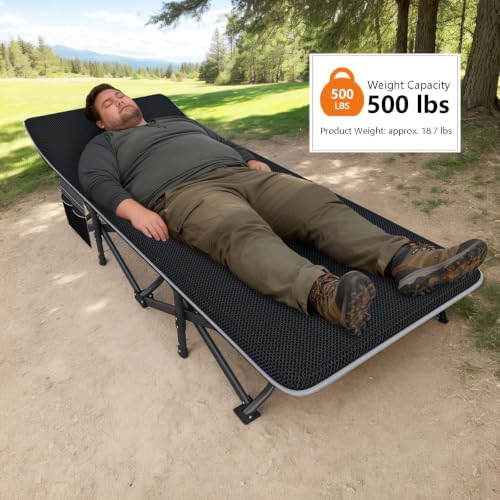 ATORPOK 31.5" Wide Camping Cot for Adults with Pad, Oversized Folding Bed - Image 2