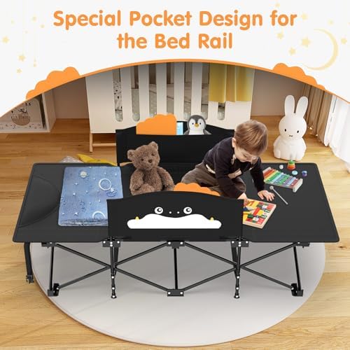 Suteck Kids Camping Cot, Comfortable Toddler Cots Bed with Blanket - Image 3