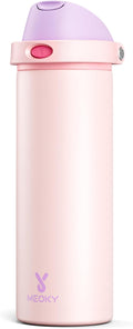 24 oz Insulated Water Bottle for Sports: Meoky Stainless Steel Water Bottle with 2-in-1 Straw and Spout Lid - Leak Proof, Cold for 24 Hours, Fits in Car Cup Holder, BPA-Free for Women Travel, Candy by MEOKY