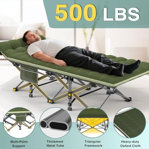 ZENPETIO Folding Camping Cot for Adults, 28" Heavy-Duty Portable Cots Bed - Image 5