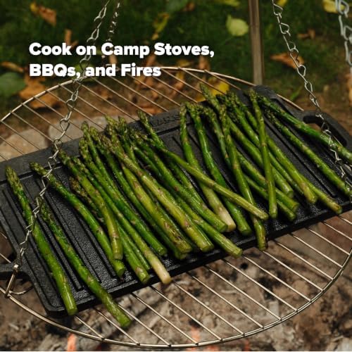 Coghlan's Cast Iron Griddle – Reversible Pre-Seasoned Camping Cookware for Grilling, Frying, and Outdoor Cooking – Durable and Versatile Skillet Pan, 18 x 9 Inches - Image 5