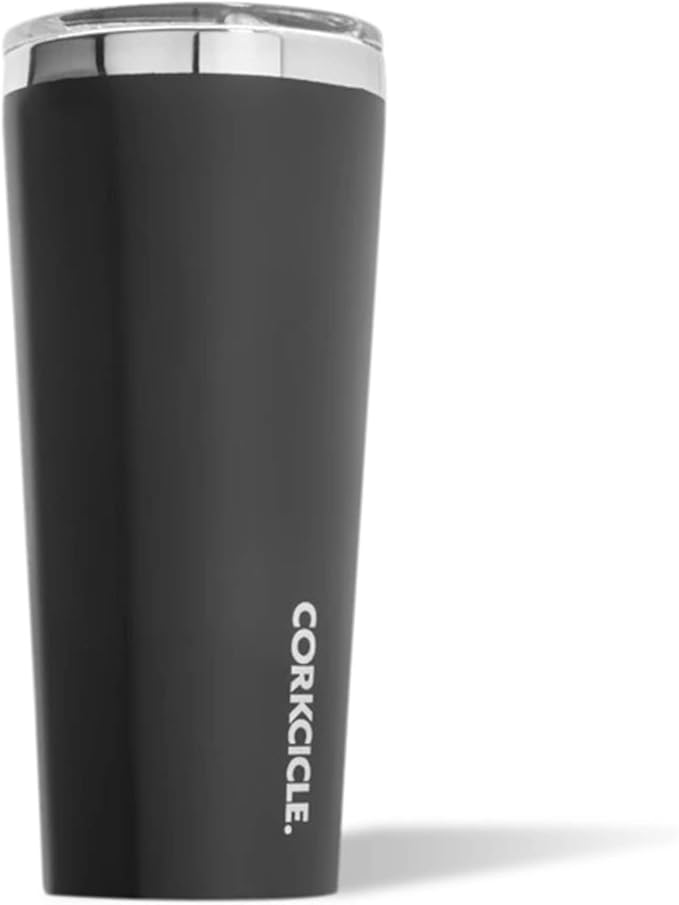 Corkcicle Classic Tumbler - Keeps Drinks Cold for 9 Hours & Hot for 3 - Triple-Insulated Stainless Steel - Holiday Tumbler Gift - 24 oz - Matte Black by Corkcicle