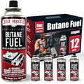 Chef Master Butane Fuel Canister, Camp Stove & Torch Refill, 8 oz, 12-Pack by ChefMasterProfessional