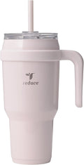 REDUCE Cold1 40 oz Tumbler with Handle - Vacuum Insulated Stainless Steel Water Bottle for Home, Office or Car, Reusable Mug with Straw or Leakproof Flip Lid, Keeps Drinks Cold All Day- Gloss Cotton by Reduce