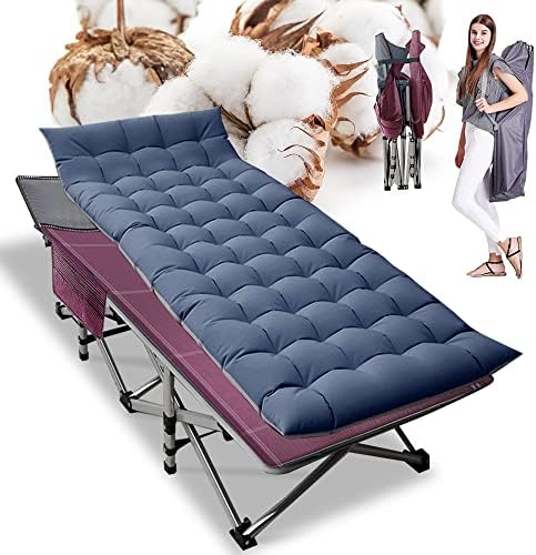 ABORON Camping Cot for Adults, 28 in Wide Folding Bed with Mattress by ABORON