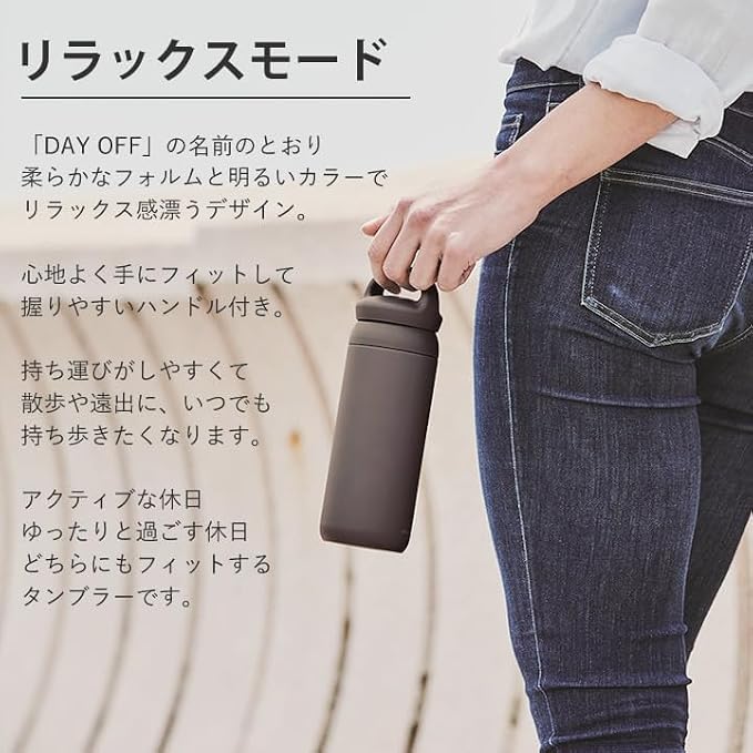 KINTO 21091 Day-off Tumbler, 16.9 fl oz (500 ml), White, Double Wall Vacuum Construction, Hot and Cold Insulation, Water Bottle - Image 3