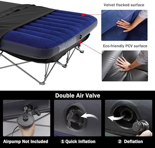 KAMPKEEPER Camping Cot for Adults with Air Mattress, No Air Pump - Image 6