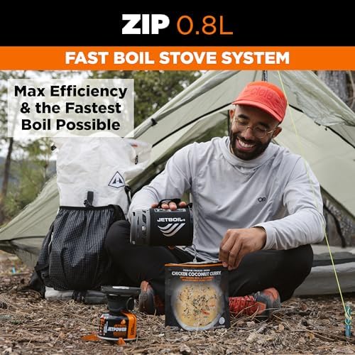 Jetboil Zip 0.8L Portable Fast Boil Stove with Easy-Turn Knob Igniter for Backpacking and Camping, Propane/Isobutane Burner - Image 2