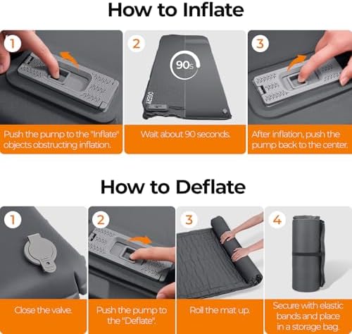 OGERY Self Inflating Sleeping Pad with Electric Pump, Memory Foam - Image 6