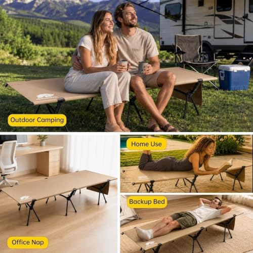 MIKKUPPA Backpacking Camping Cot for Adults, Heavy-Duty Portable Cot Bed - Image 5