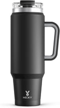 Meoky 40 oz Tumbler with Handle and Straw, Insulated Tumbler with Lid and Straw, Stainless Steel Travel Mug, Keeps Cold for 34 Hours, 100% Leak Proof, Fits in Car Cup Holder (Night) by MEOKY