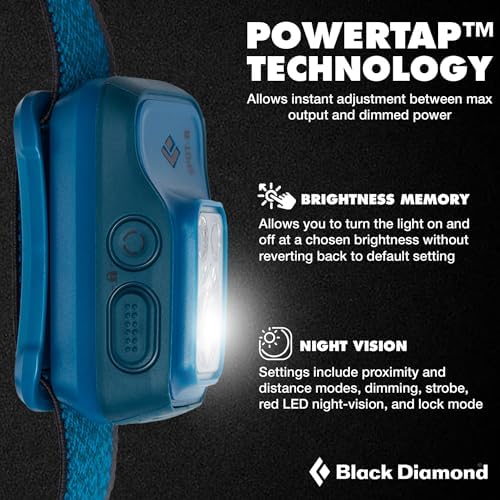 BLACK DIAMOND Spot 400-R Headlamp, Rechargeable, Dimmable, Bright, BD Azul - Image 3