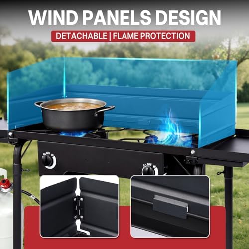 2 Burner Propane Camp Stove | 150,000 BTU | High Pressure Gas Burners - Image 3