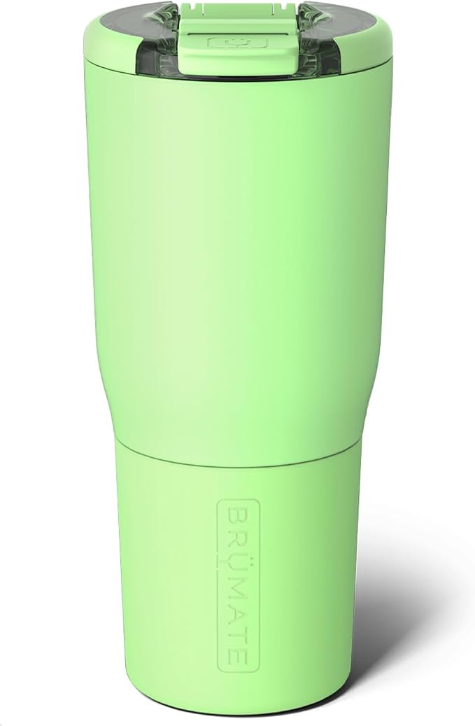 BrüMate Nav 25oz 100% Leak Proof Insulated Travel Tumbler with Magnetic BevLock™ Lid - Double Wall Cup-Holder Friendly Stainless Steel Mug (Kiwi) by Br%C3%BCMate